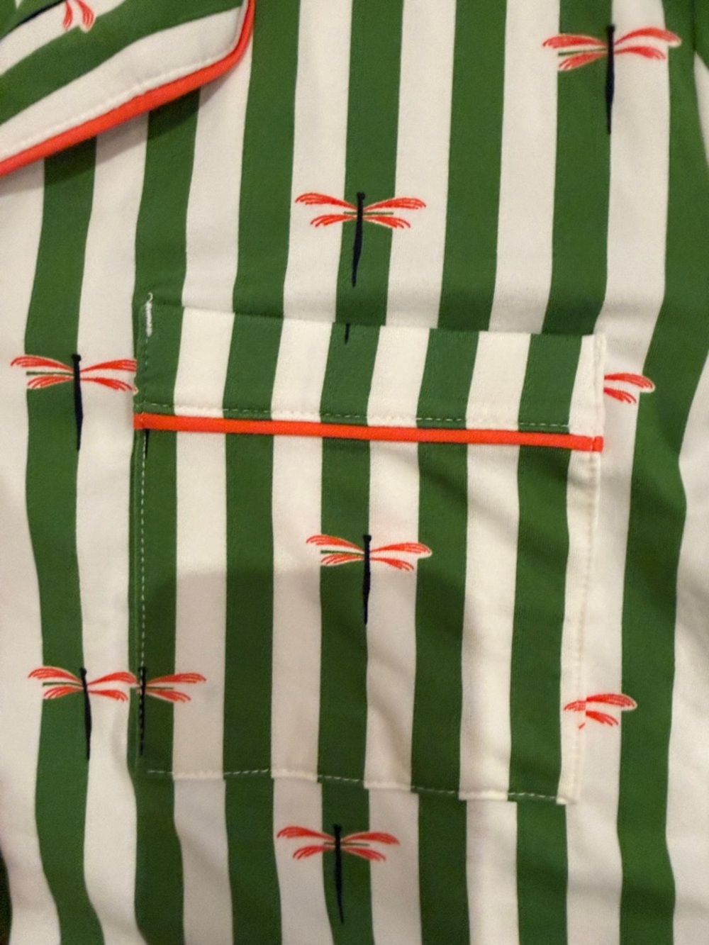 kate spade Green, White & Pink Striped Short-Sleeve Pajama Gift Set - Picture 3 of 8